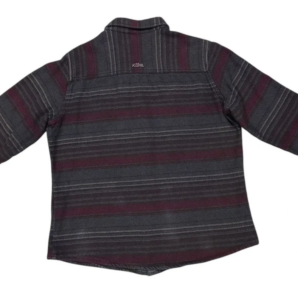 KUHL Disordr Brick Charcoal Mens M Heavyweight Flannel Shirt Jacket - Picture 8 of 10